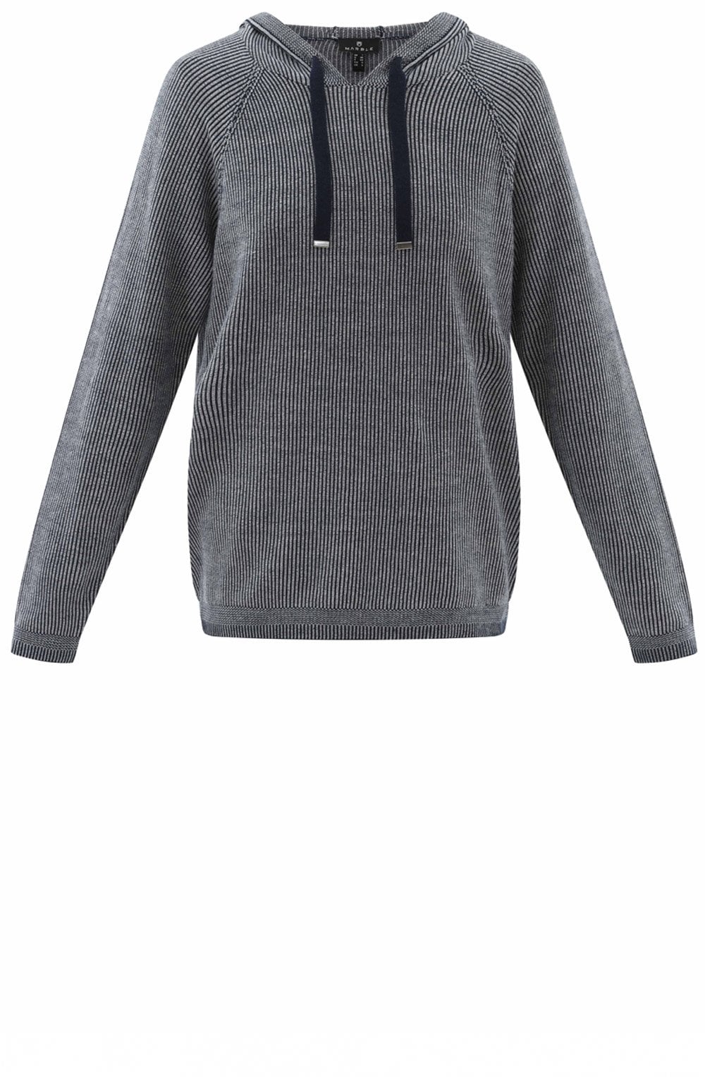 Lightweight Navy Pullover Hooded Jumper