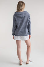 Lightweight Navy Pullover Hooded Jumper