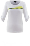 Lime Abstract Sparkle Stripe T Shirt