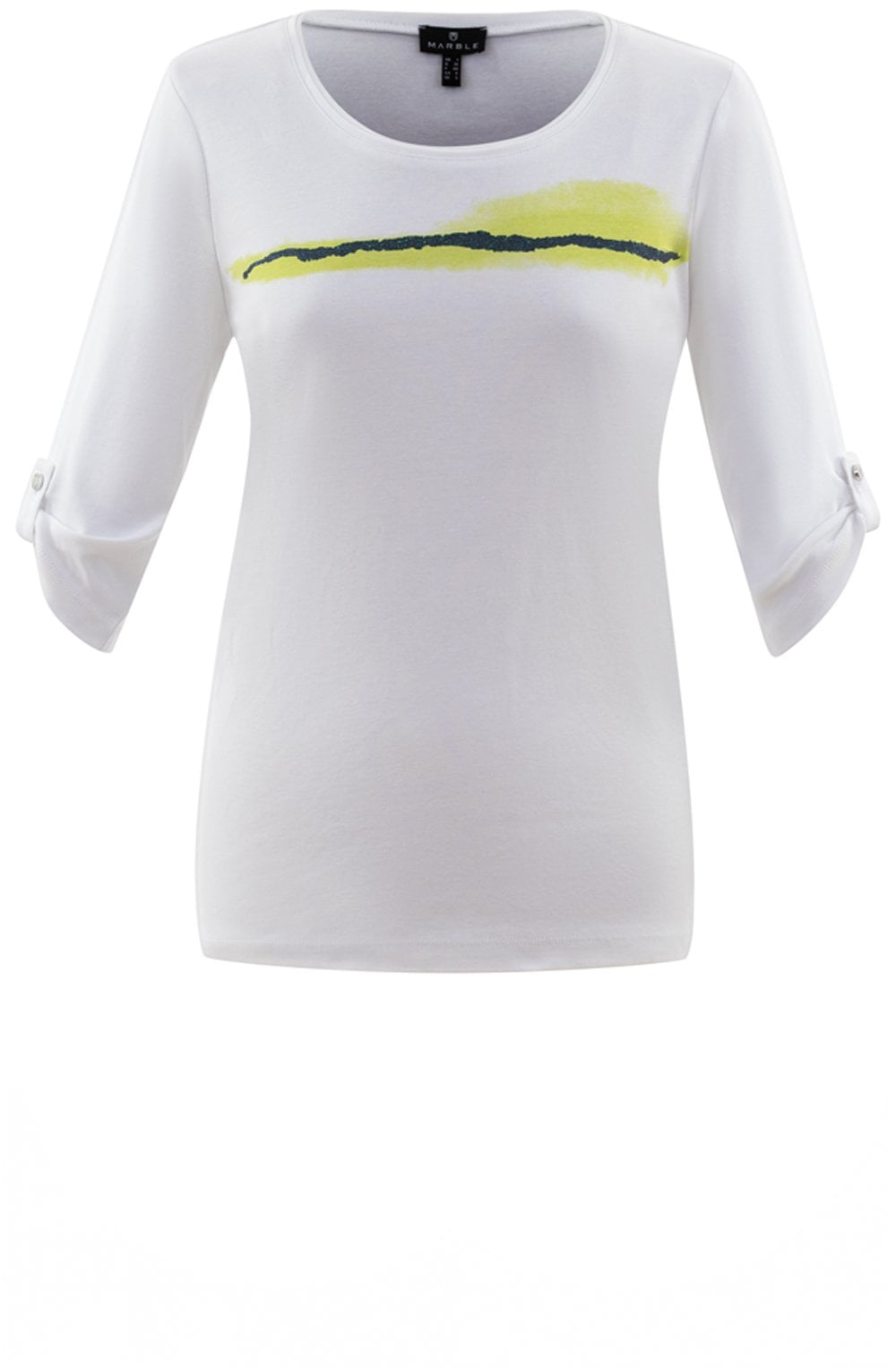 Lime Abstract Sparkle Stripe T Shirt