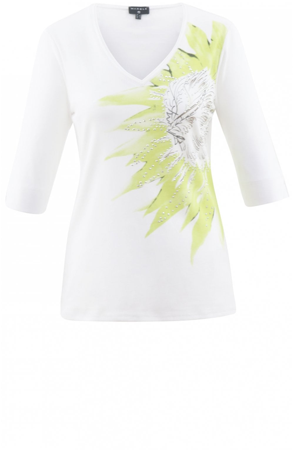 Lime Floral Design Top