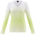 Lime Green Abstract Jumper