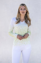Lime Green Abstract Jumper