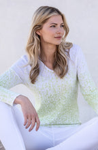 Lime Green Abstract Jumper