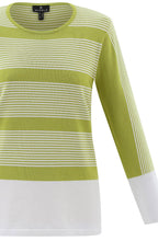 Lime Green Colour Block and Pin Stripe