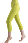 Lime Green Cropped Jeans