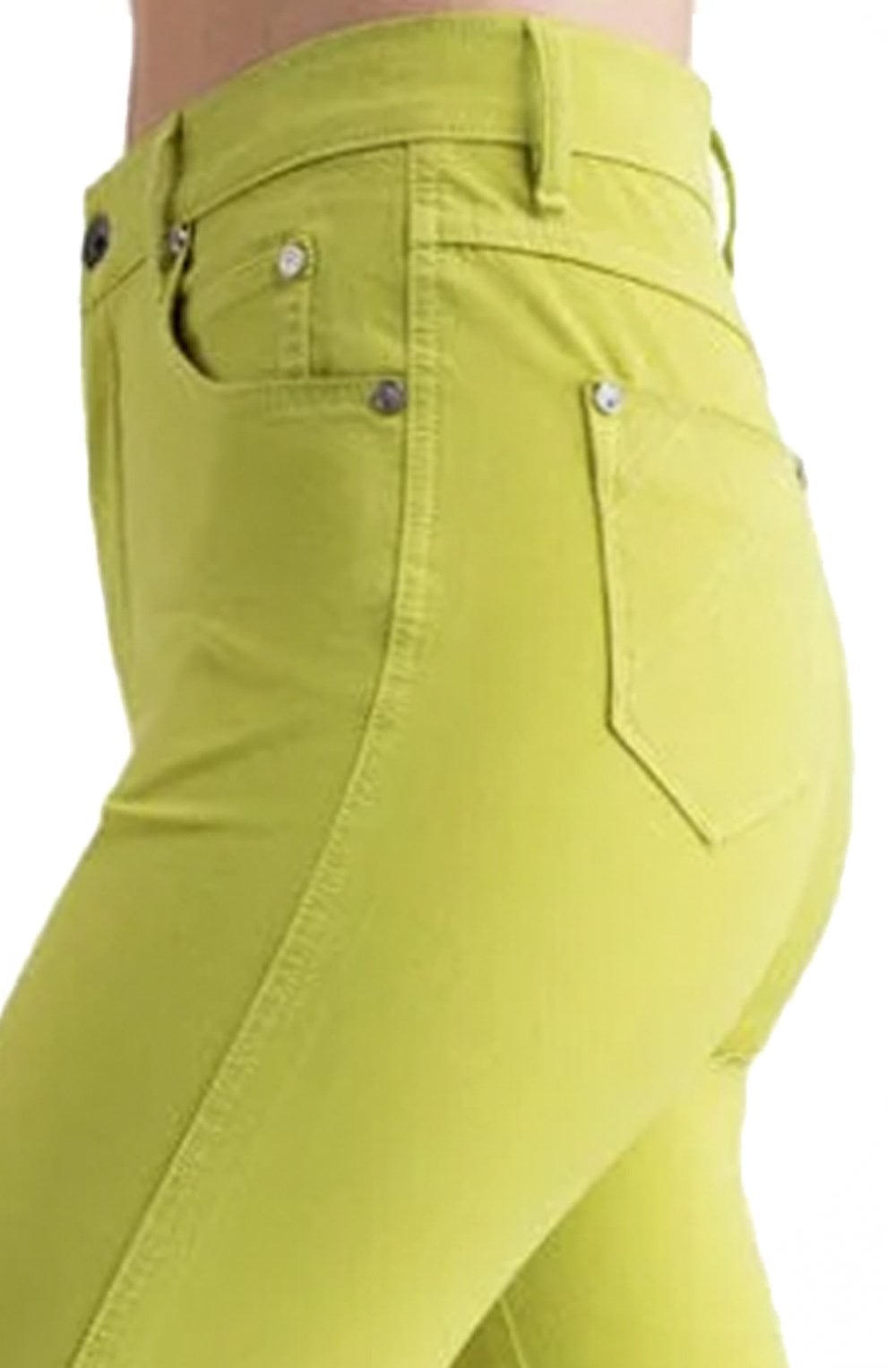 Lime Green Cropped Jeans