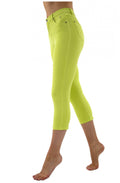 Lime Green Cropped Trousers