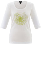 Lime Green Diamante Swirl Sleeve Top