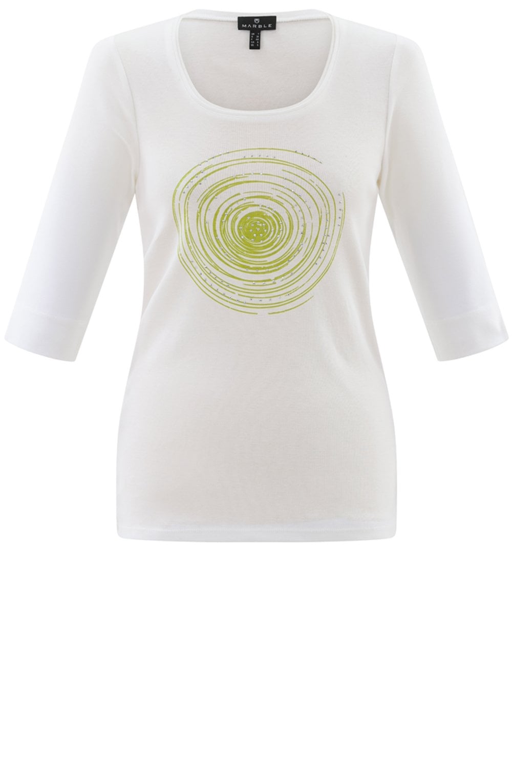 Lime Green Diamante Swirl Sleeve Top