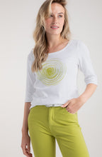 Lime Green Diamante Swirl Sleeve Top