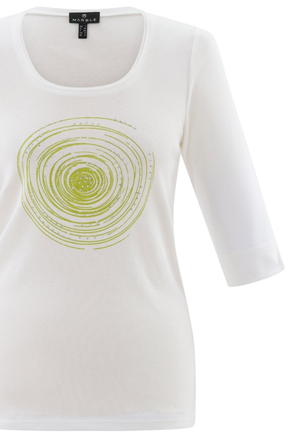 Lime Green Diamante Swirl Sleeve Top