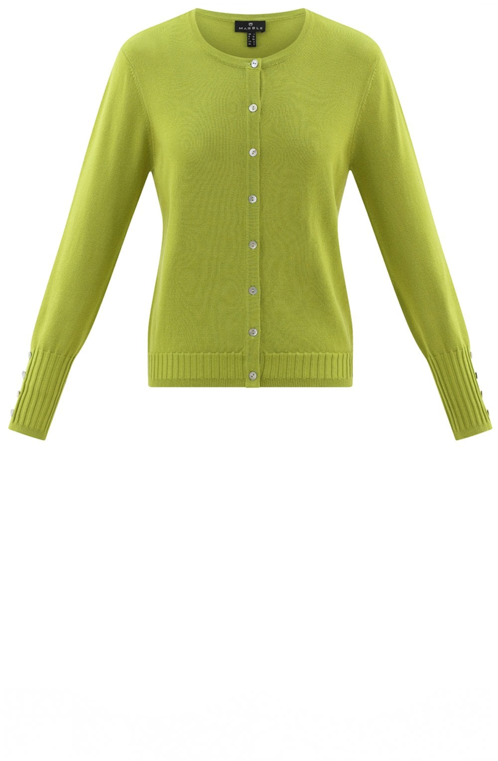 Lime Green Fine Knit Cardigan
