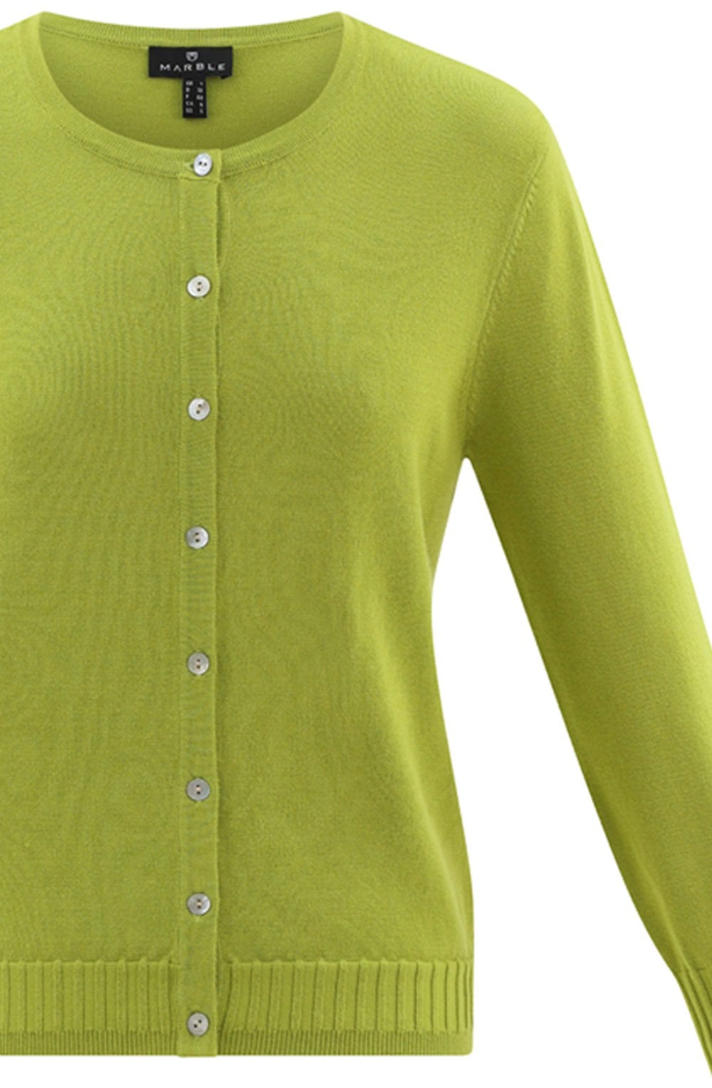 Lime Green Fine Knit Cardigan