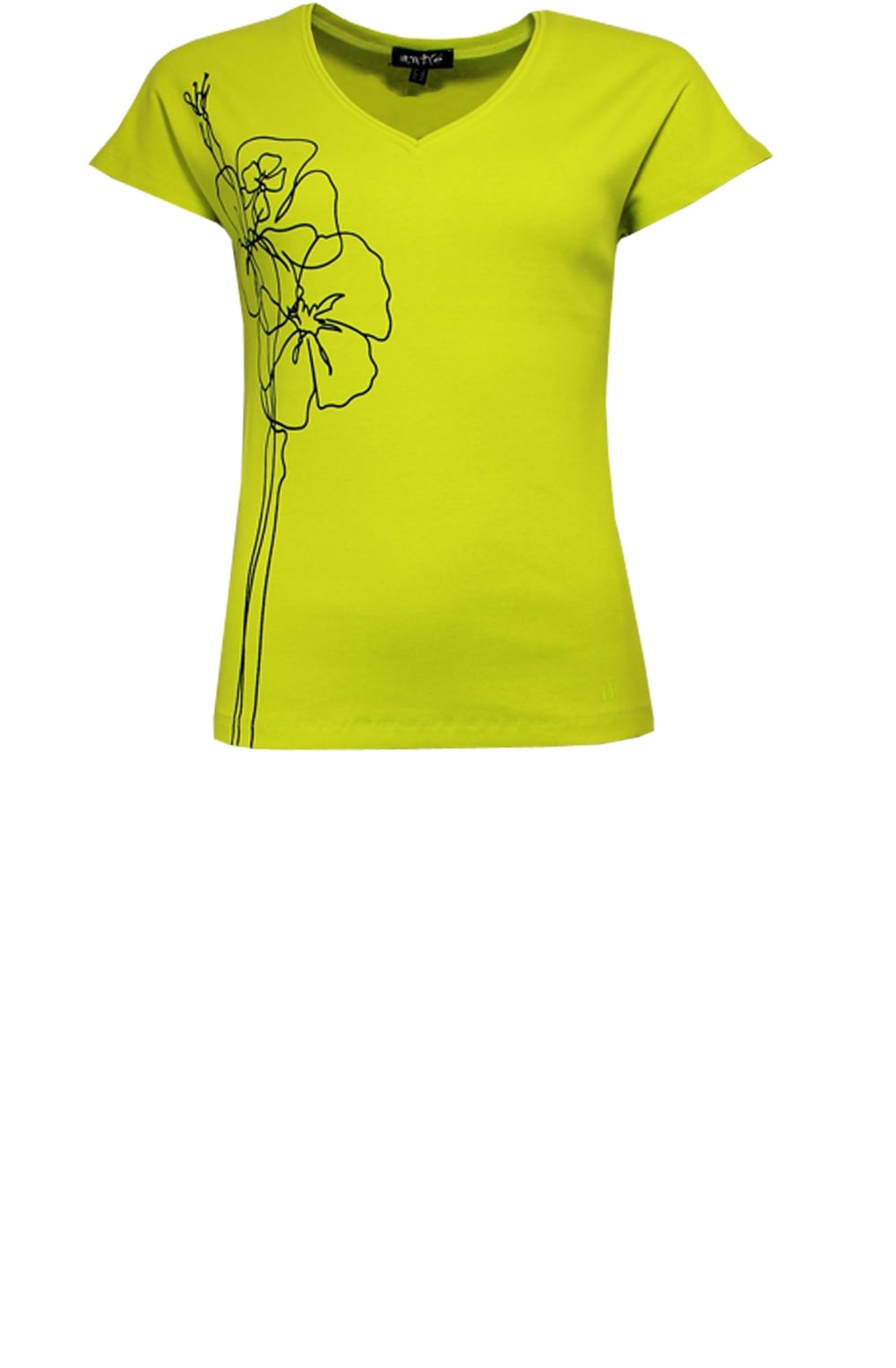 Lime Green Floral T Shirt