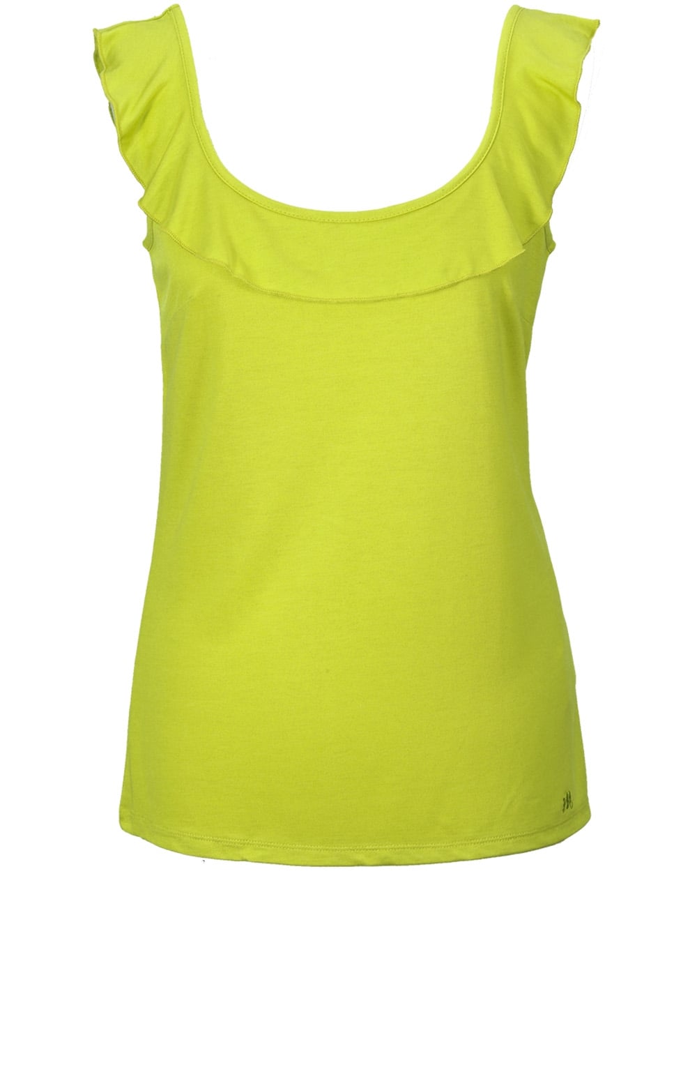 Lime Green Frill Detail Top