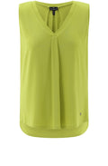 Lime Green Pleated Vest Top