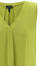 Lime Green Pleated Vest Top