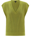 Lime Green Relaxed Knitted Vest