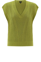 Lime Green Relaxed Knitted Vest