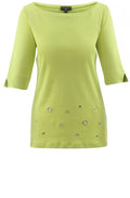 Lime Green Ring Detailed Top