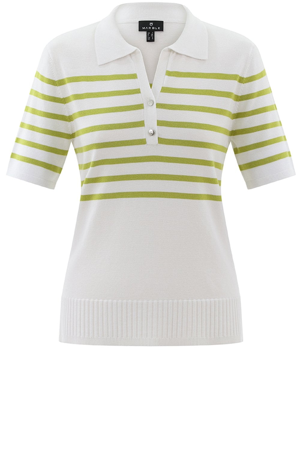 Lime Green Short Sleeved Collared Jumper