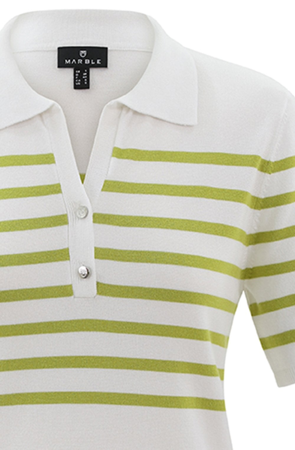 Lime Green Short Sleeved Collared Jumper