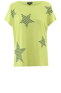 Lime Green Star Design Top