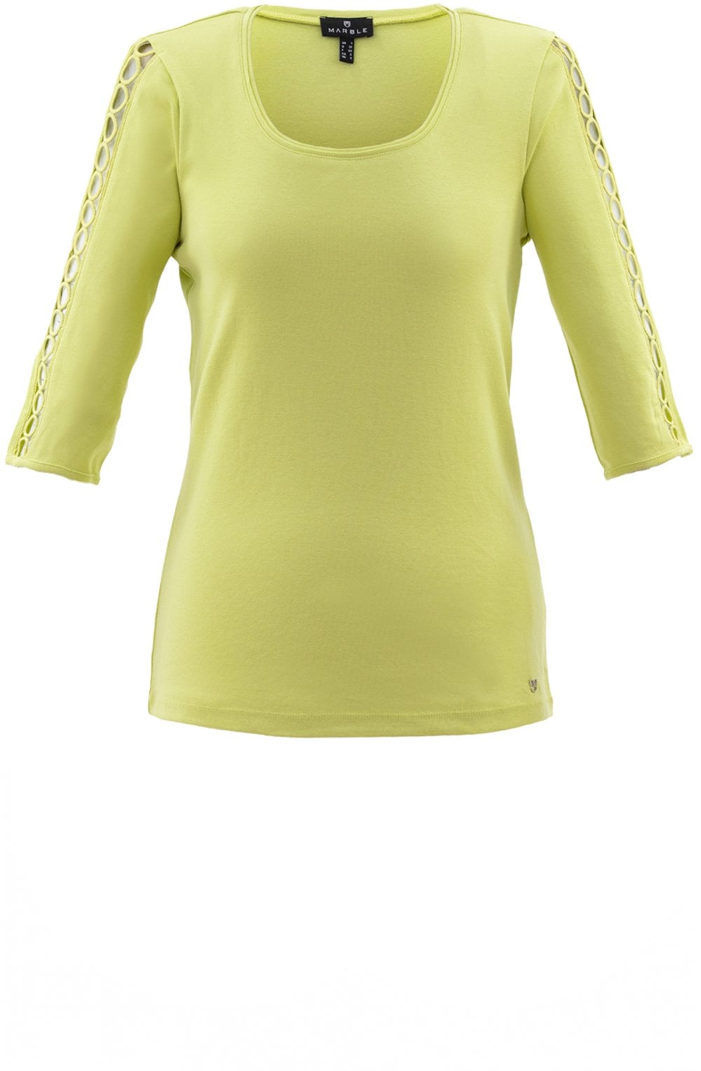 Lime Peep Hole Crochet Top