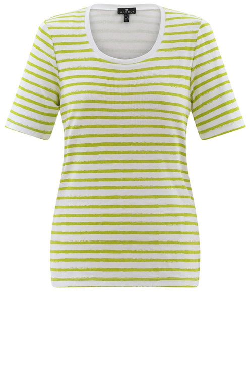 Lime Striped Classic T Shirt