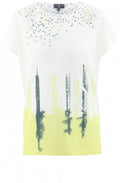 Lime & White Patterned Top