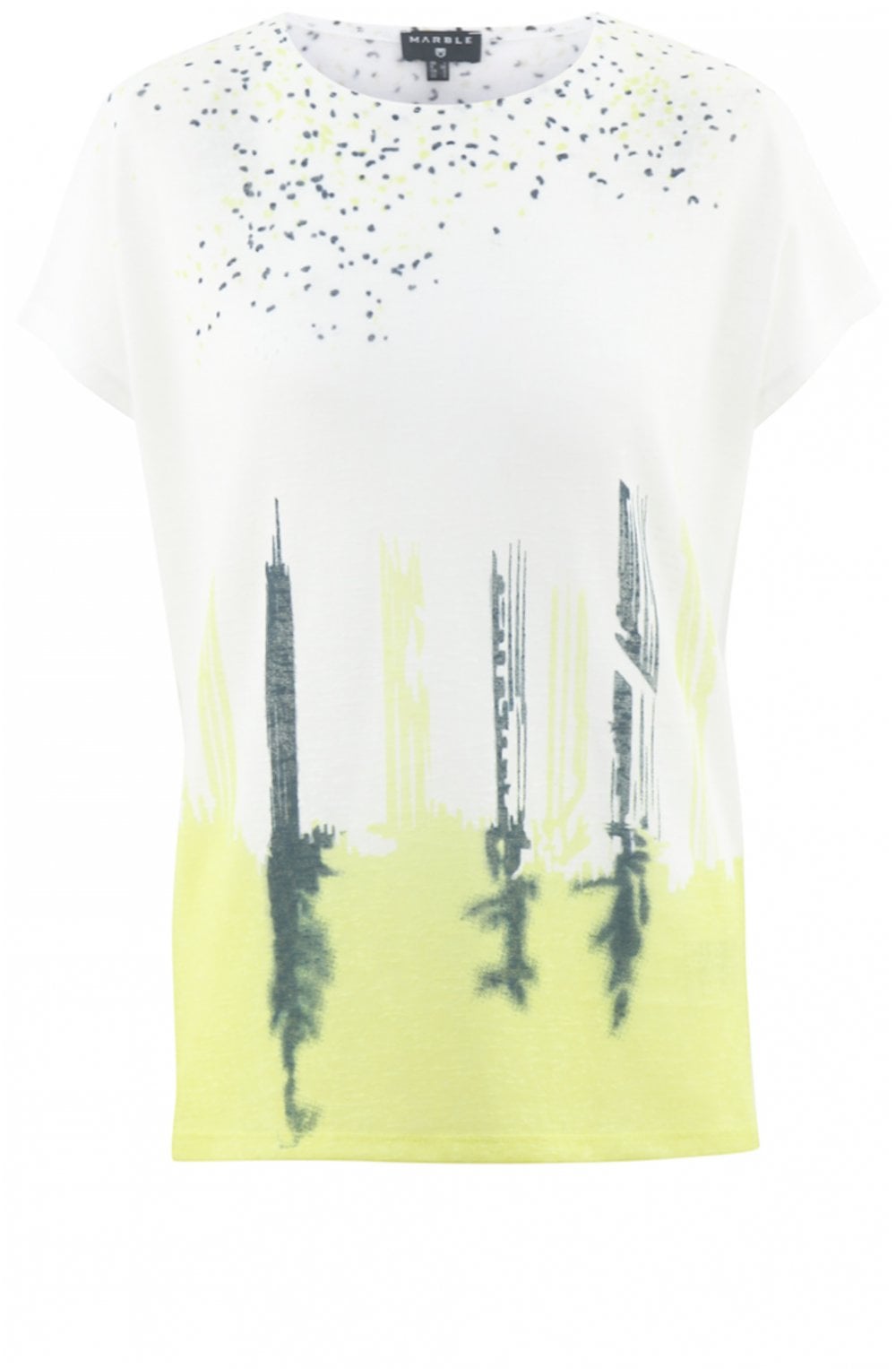 Lime & White Patterned Top
