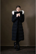 Long Black Quilted Coat