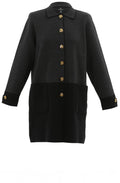 Long Dark Grey & Black Shirt Jacket