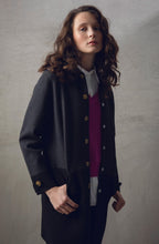 Long Dark Grey & Black Shirt Jacket