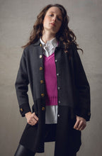 Long Dark Grey & Black Shirt Jacket