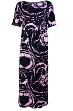 Marble Maxi Navy and Pink Dress