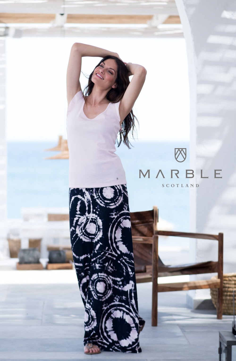Marble Maxi Tie Dye Skirt