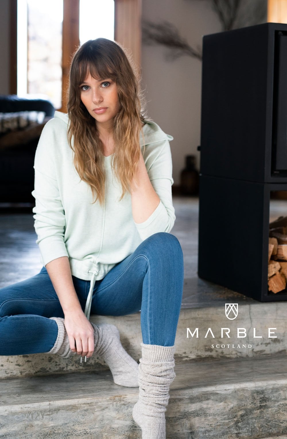 Mint Green Hooded Jumper