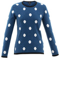 Navy and Blue Spot Print Jumper