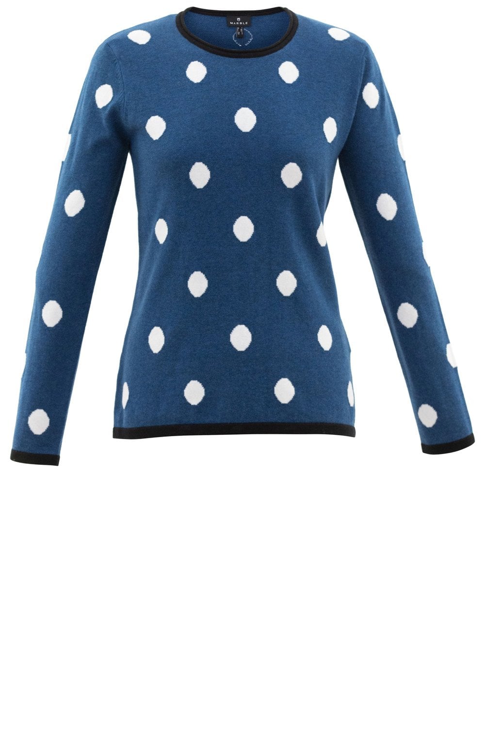 Navy and Blue Spot Print Jumper