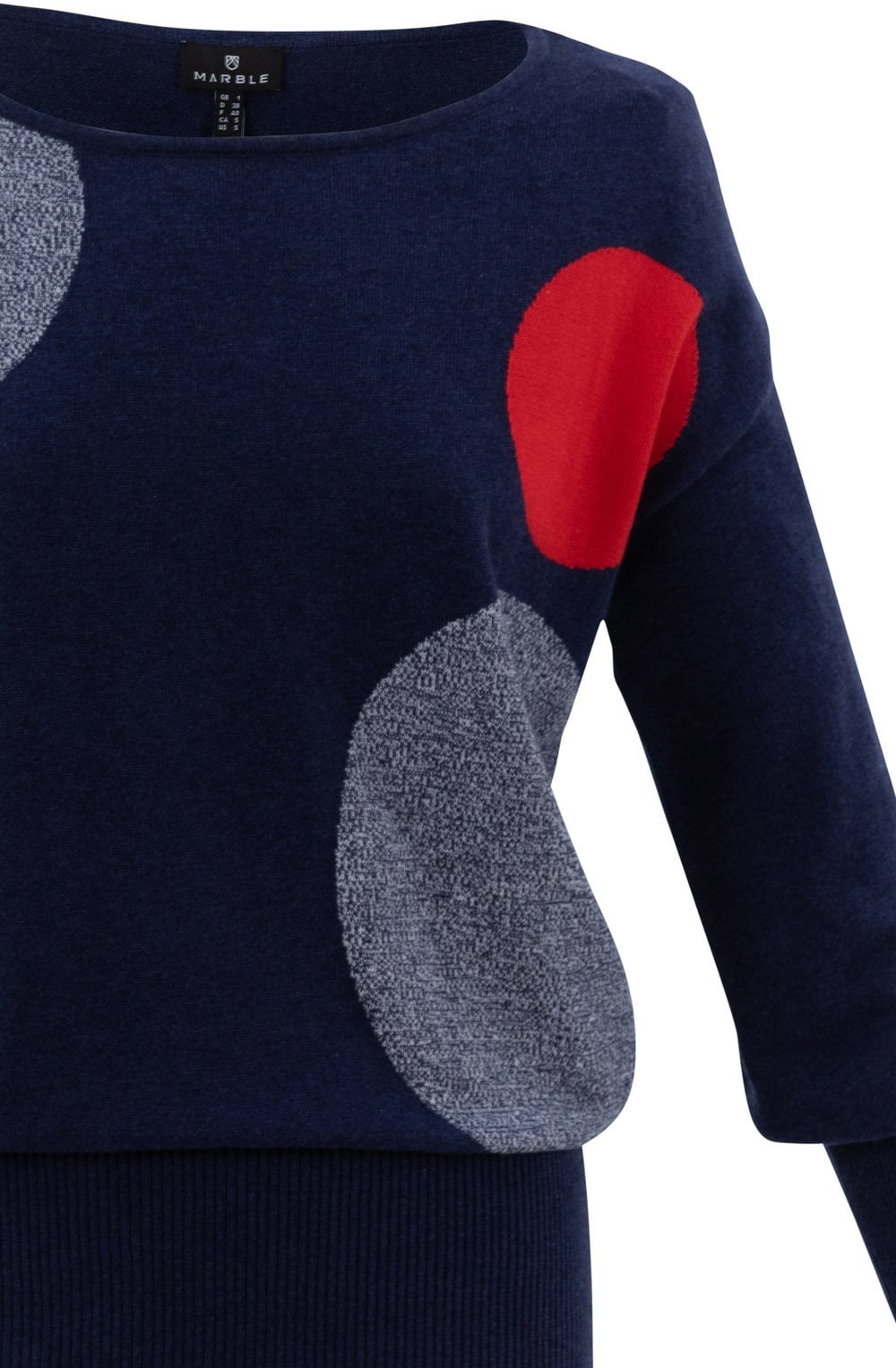 Navy and Red Drop Shoulder Jumper