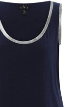Navy and Silver Shimmer Vest Top