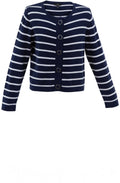 Navy and White Box Cardigan