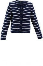 Navy and White Box Cardigan
