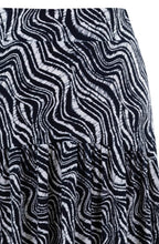 Navy and White Jersey Skirt