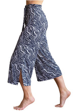 Navy Bold Print Jersey Culottes