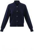 Navy Bomber Style Cardigan