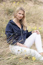 Navy Cropped Shower Resistant Jacket