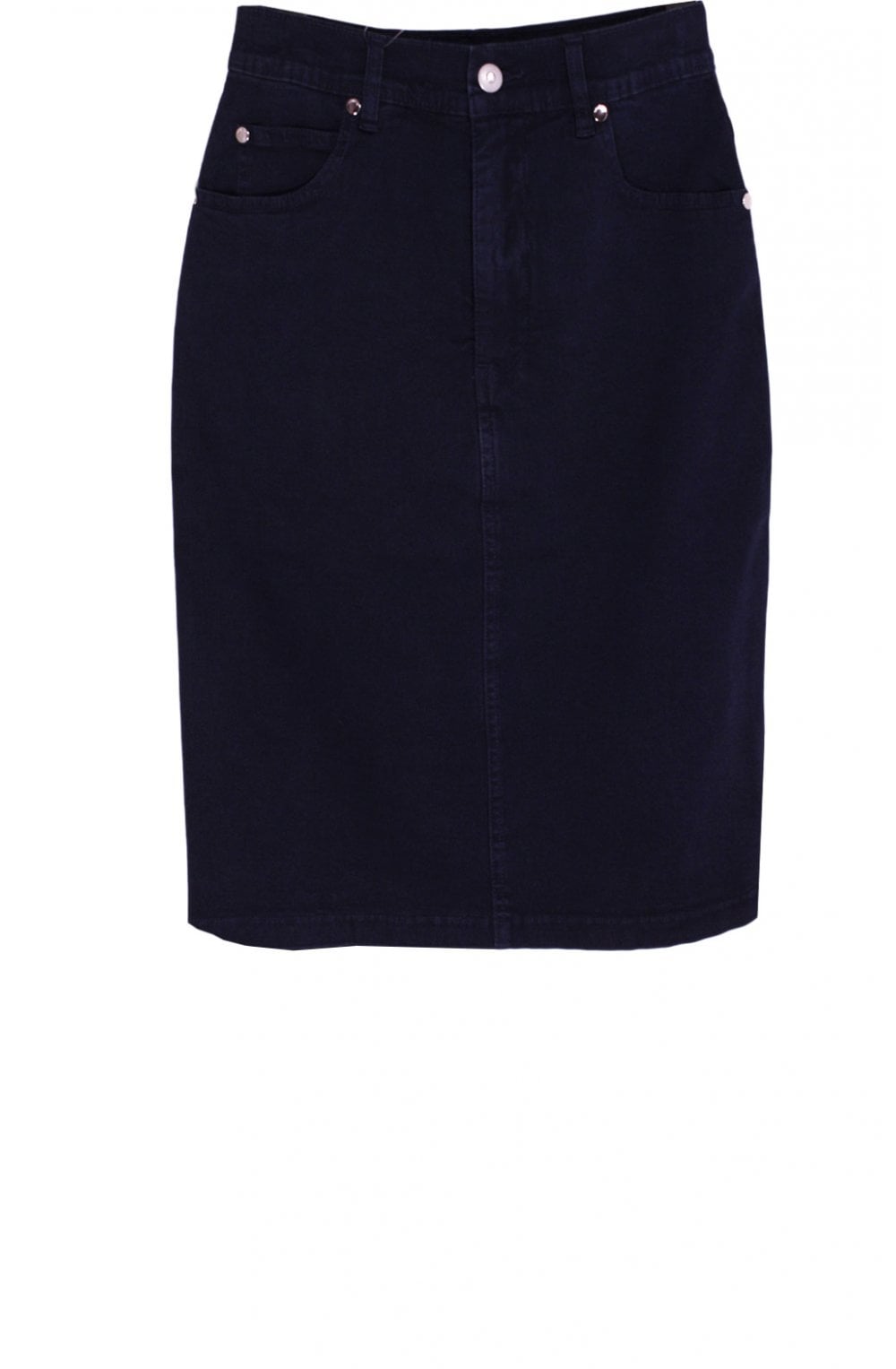 Navy Denim Skirt